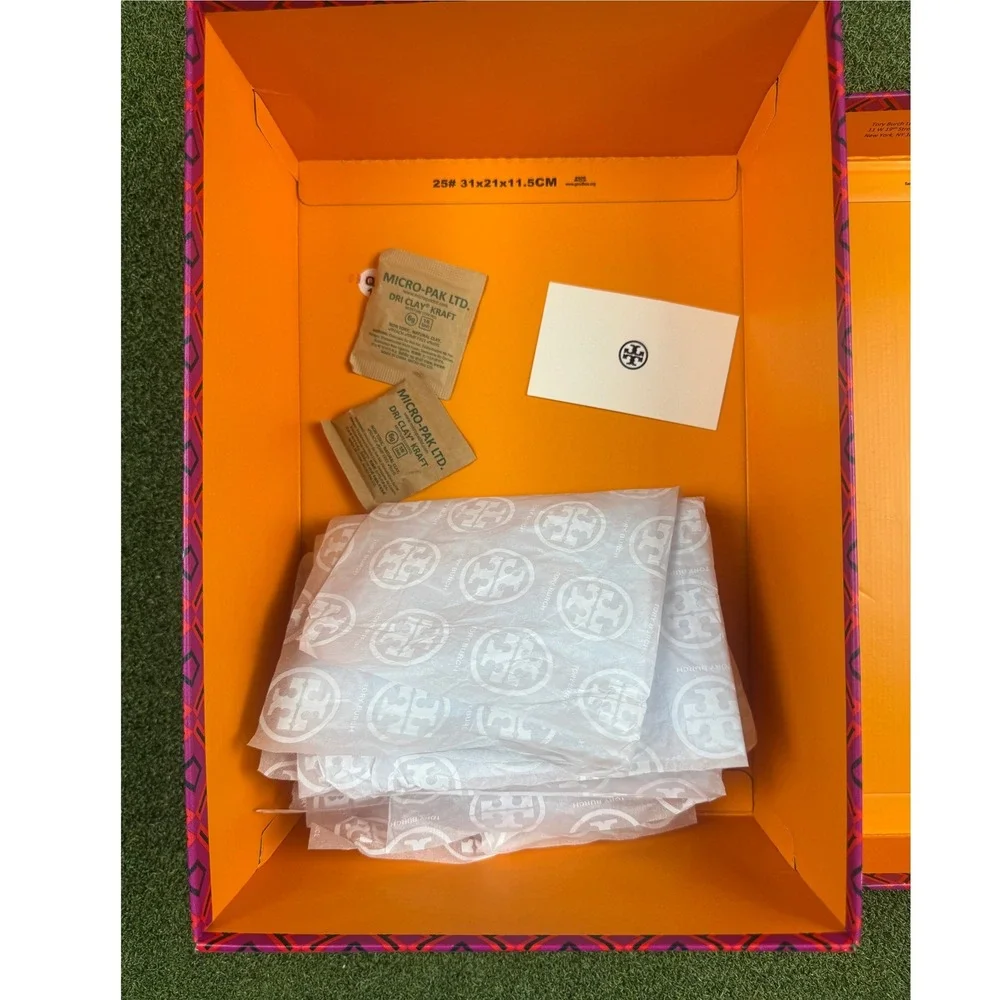 Tory Burch Shoe‎ Box Good Luck Trainer Size 7 Pink Orange
